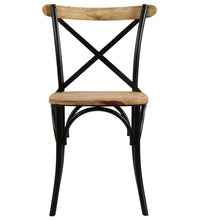 Esszimmerstühle 6 Stk. Schwarz Mango-Massivholz