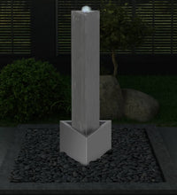 Gartenbrunnen Silbern 37,7x32,6x110 cm Edelstahl