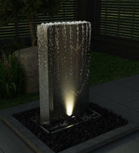 Gartenbrunnen Silbern 60,2x37x122,1 cm Edelstahl