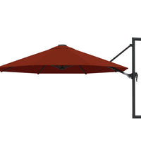 Sonnenschirm zur Wandmontage mit Metall-Mast 300 cm Terrakotta