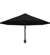Sonnenschirm zur Wandmontage mit Metall-Mast 300 cm Schwarz