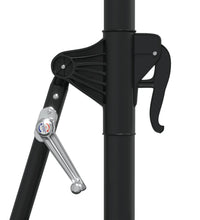 Sonnenschirm zur Wandmontage mit Metall-Mast 300 cm Schwarz