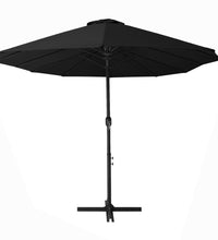 Sonnenschirm mit Aluminium-Mast 460x270 cm Schwarz