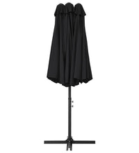 Sonnenschirm mit Aluminium-Mast 460x270 cm Schwarz