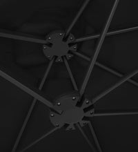 Sonnenschirm mit Aluminium-Mast 460x270 cm Schwarz