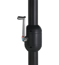 Sonnenschirm mit Aluminium-Mast 460x270 cm Schwarz