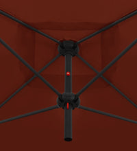 Doppel-Sonnenschirm mit Stahl-Mast 250x250 cm Terrakotta