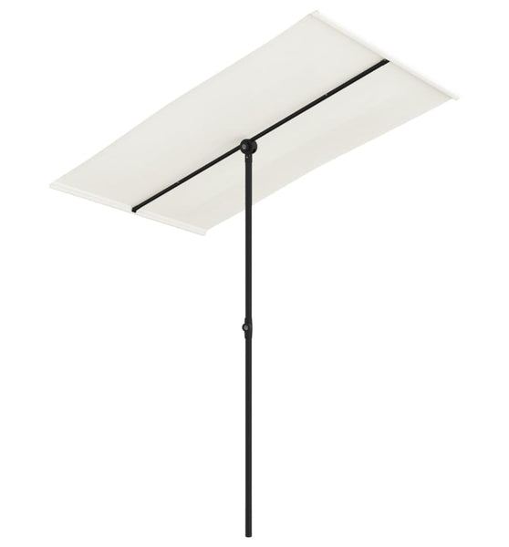 Sonnenschirm mit Aluminium-Mast 180x110 cm Sandweiß