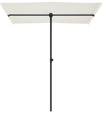 Sonnenschirm mit Aluminium-Mast 180x110 cm Sandweiß