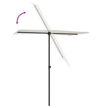 Sonnenschirm mit Aluminium-Mast 180x110 cm Sandweiß