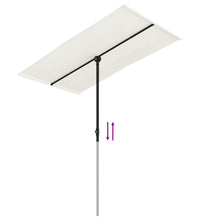 Sonnenschirm mit Aluminium-Mast 180x110 cm Sandweiß