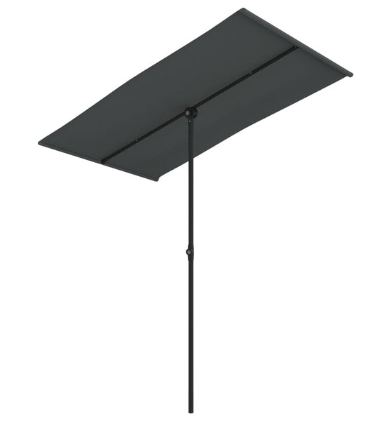 Sonnenschirm mit Aluminium-Mast 180x110 cm Anthrazit