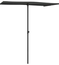 Sonnenschirm mit Aluminium-Mast 180x110 cm Anthrazit