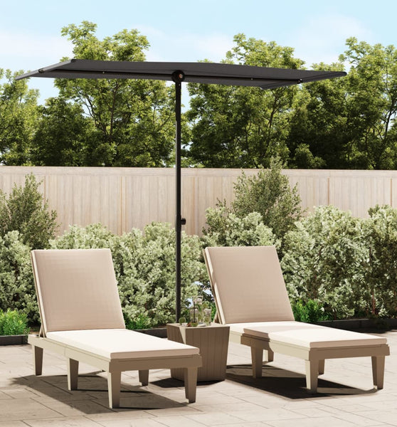 Sonnenschirm mit Aluminium-Mast 180x110 cm Anthrazit
