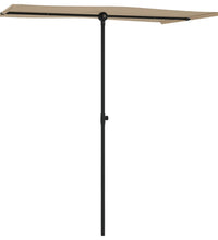 Sonnenschirm mit Aluminium-Mast 180x110 cm Taupe