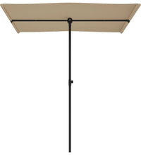 Sonnenschirm mit Aluminium-Mast 180x110 cm Taupe