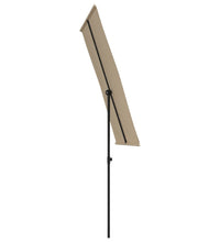Sonnenschirm mit Aluminium-Mast 180x110 cm Taupe