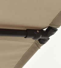 Sonnenschirm mit Aluminium-Mast 180x110 cm Taupe