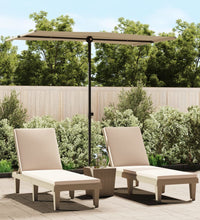 Sonnenschirm mit Aluminium-Mast 180x110 cm Taupe