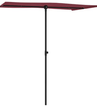Sonnenschirm mit Aluminium-Mast 180x110 cm Bordeauxrot