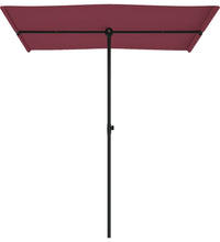 Sonnenschirm mit Aluminium-Mast 180x110 cm Bordeauxrot