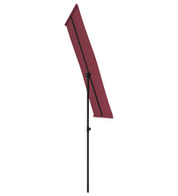 Sonnenschirm mit Aluminium-Mast 180x110 cm Bordeauxrot