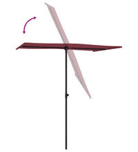 Sonnenschirm mit Aluminium-Mast 180x110 cm Bordeauxrot