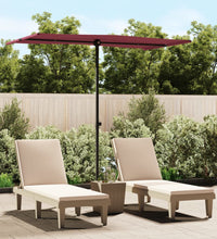 Sonnenschirm mit Aluminium-Mast 180x110 cm Bordeauxrot