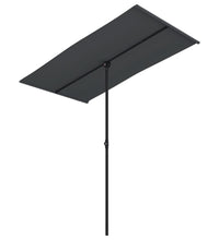 Sonnenschirm mit Aluminium-Mast 180x110 cm Schwarz