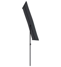 Sonnenschirm mit Aluminium-Mast 180x110 cm Schwarz