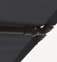 Sonnenschirm mit Aluminium-Mast 180x110 cm Schwarz