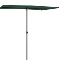 Sonnenschirm mit Aluminium-Mast 2x1,5 m Grün