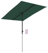 Sonnenschirm mit Aluminium-Mast 2x1,5 m Grün