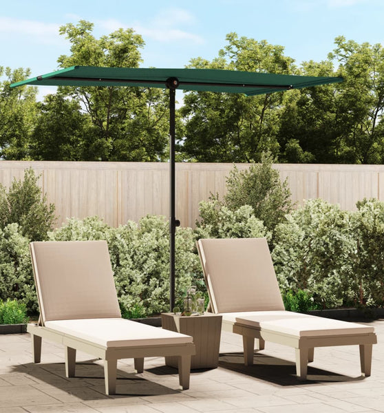 Sonnenschirm mit Aluminium-Mast 2x1,5 m Grün