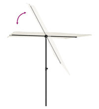 Sonnenschirm mit Aluminium-Mast 2x1,5 m Sandweiß