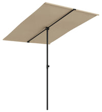 Sonnenschirm mit Aluminium-Mast 2x1,5 m Taupe