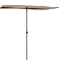 Sonnenschirm mit Aluminium-Mast 2x1,5 m Taupe