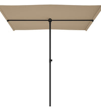 Sonnenschirm mit Aluminium-Mast 2x1,5 m Taupe