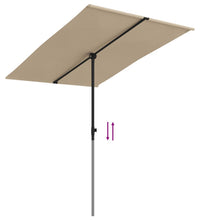 Sonnenschirm mit Aluminium-Mast 2x1,5 m Taupe