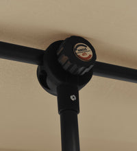 Sonnenschirm mit Aluminium-Mast 2x1,5 m Taupe