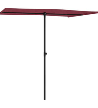 Sonnenschirm mit Aluminium-Mast 2x1,5 m Bordeauxrot