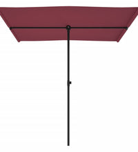 Sonnenschirm mit Aluminium-Mast 2x1,5 m Bordeauxrot