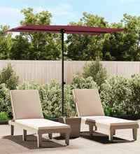 Sonnenschirm mit Aluminium-Mast 2x1,5 m Bordeauxrot