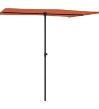 Sonnenschirm mit Aluminium-Mast 2x1,5 m Terrakotta