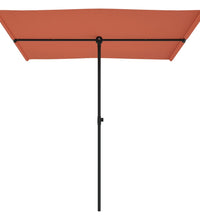 Sonnenschirm mit Aluminium-Mast 2x1,5 m Terrakotta