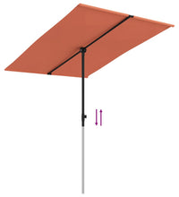 Sonnenschirm mit Aluminium-Mast 2x1,5 m Terrakotta