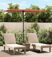 Sonnenschirm mit Aluminium-Mast 2x1,5 m Terrakotta