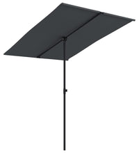 Sonnenschirm mit Aluminium-Mast 2x1,5 m Schwarz