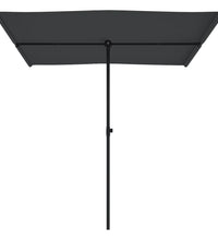 Sonnenschirm mit Aluminium-Mast 2x1,5 m Schwarz