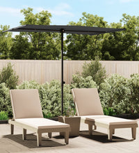 Sonnenschirm mit Aluminium-Mast 2x1,5 m Schwarz